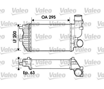 Интеркулер (охладител за въздуха на турбината) VALEO 817632 за FIAT DUCATO (244) товарен от 2002 до 2006