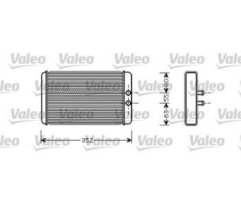 Топлообменник, отопление на вътрешното пространство VALEO 812358 за PEUGEOT BOXER (244) платформа от 2001 до 2006