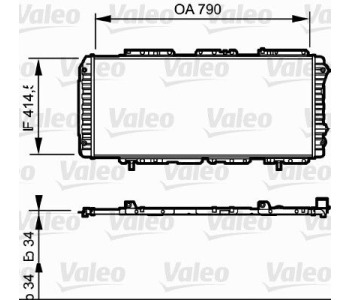 Радиатор, охлаждане на двигателя VALEO 731611 за CITROEN JUMPER II (244) платформа от 2002 до 2006