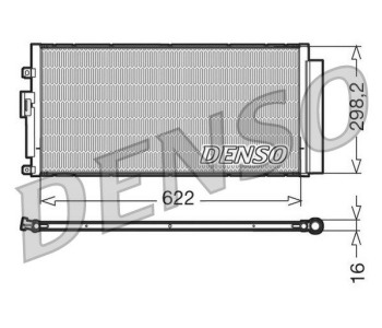 Кондензатор, климатизация DENSO DCN09049 за FIAT DUCATO (244) товарен от 2002 до 2006