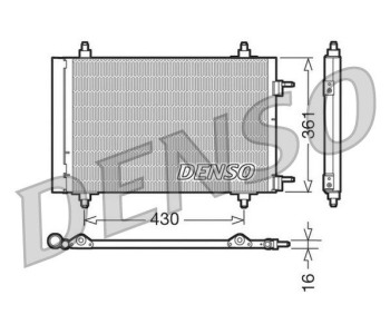 Кондензатор, климатизация DENSO DCN07050 за CITROEN JUMPER III пътнически от 2006