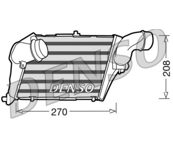 Интеркулер (охладител за въздуха на турбината) DENSO DIT09101 за LANCIA MUSA (350) от 2004 до 2012