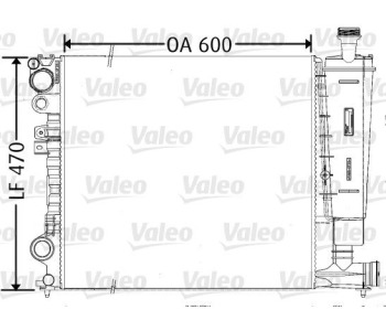 Радиатор, охлаждане на двигателя VALEO 731165 за PEUGEOT 806 (221) от 1994 до 2002