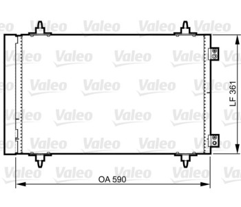 Кондензатор, климатизация VALEO 814366 за PEUGEOT EXPERT (VF3A_, VF3U_, VF3X_) товарен от 2007