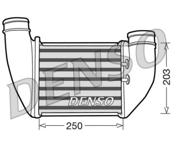 Интеркулер (охладител за въздуха на турбината) DENSO DIT07001 за CITROEN JUMPY II пътнически от 2007 до 2016