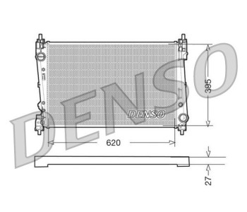 Радиатор, охлаждане на двигателя DENSO DRM09172 за CITROEN NEMO (AA) товарен от 2008