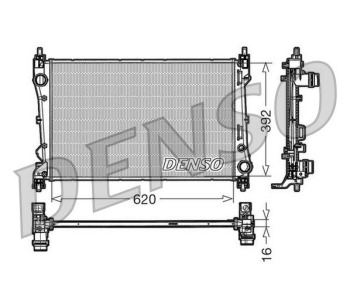 Радиатор, охлаждане на двигателя DENSO DRM09173 за CITROEN NEMO пътнически от 2009