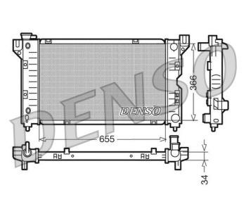 Радиатор, охлаждане на двигателя DENSO DRM07042 за PEUGEOT BIPPER (AA_) товарен от 2008