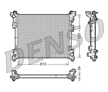 Радиатор, охлаждане на двигателя DENSO DRM07041 за PEUGEOT BIPPER (AA_) товарен от 2008