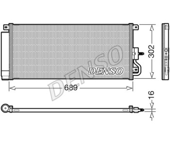 Кондензатор, климатизация DENSO DCN21004 за CITROEN SAXO (S0, S1) от 1996 до 2004