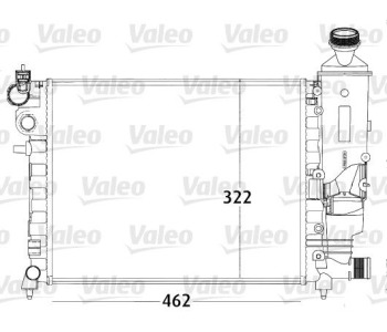 Радиатор, охлаждане на двигателя VALEO 731498 за PEUGEOT 106 II (1) от 1996 до 2004