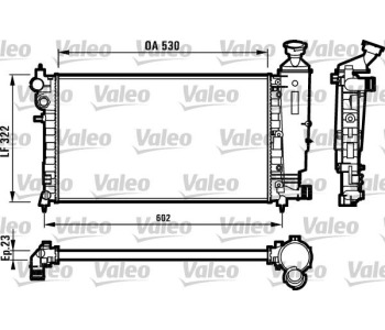Радиатор, охлаждане на двигателя VALEO 731526 за PEUGEOT 106 II (1) от 1996 до 2004