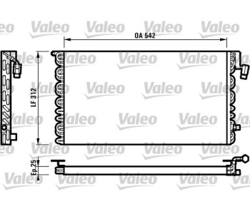 Кондензатор, климатизация VALEO 816964 за CITROEN SAXO (S0, S1) от 1996 до 2004