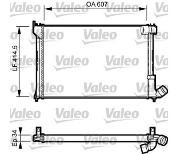 Радиатор, охлаждане на двигателя VALEO 731297 за CITROEN XANTIA (X1) от 1993 до 1998