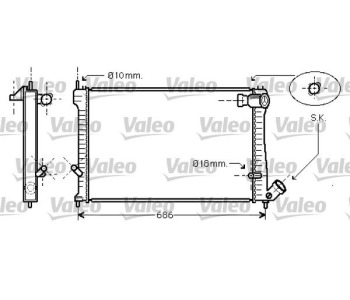 Радиатор, охлаждане на двигателя VALEO 734455 за CITROEN XANTIA (X1) комби от 1995 до 1998