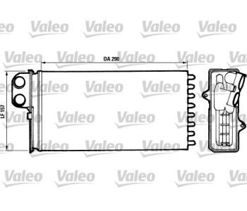 Топлообменник, отопление на вътрешното пространство VALEO 812037 за PEUGEOT 605 (6B) от 1989 до 1999