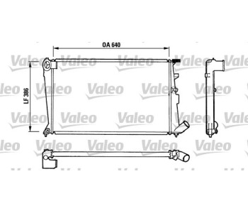 Радиатор, охлаждане на двигателя VALEO 810836 за PEUGEOT 605 (6B) от 1989 до 1999