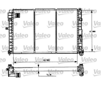 Радиатор, охлаждане на двигателя VALEO 731185 за PEUGEOT 605 (6B) от 1989 до 1999