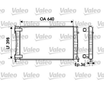 Радиатор, охлаждане на двигателя VALEO 734760 за CITROEN XM (Y4) комби от 1994 до 2000