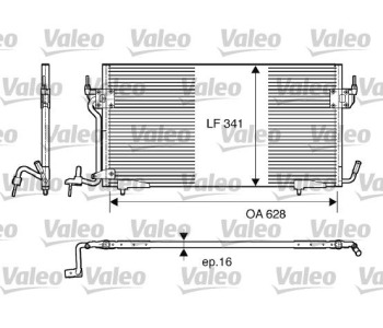 Кондензатор, климатизация VALEO 817229 за CITROEN XSARA (N1) от 1997 до 2005