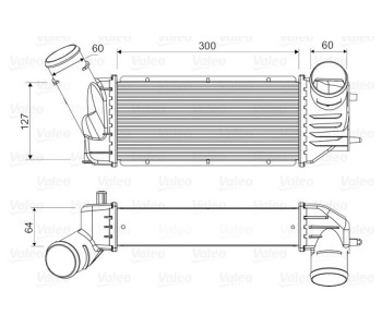 Интеркулер (охладител за въздуха на турбината) VALEO 818648 за PEUGEOT 307 (3E) Break комби от 2002 до 2008