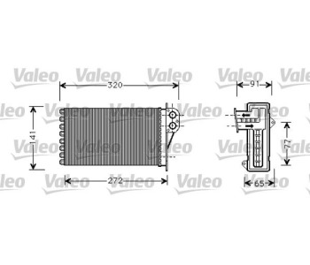 Топлообменник, отопление на вътрешното пространство VALEO 812221 за PEUGEOT 206 CC (2D) кабрио от 2000 до 2009
