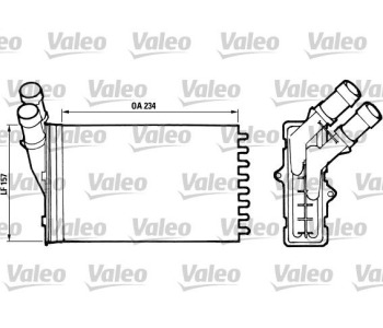 Топлообменник, отопление на вътрешното пространство VALEO 812005 за CITROEN ZX (N2) комби от 1993 до 1999