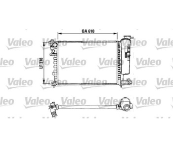 Радиатор, охлаждане на двигателя VALEO 730630 за PEUGEOT 306 (7A, 7C, N3, N5) хечбек от 1993 до 2003