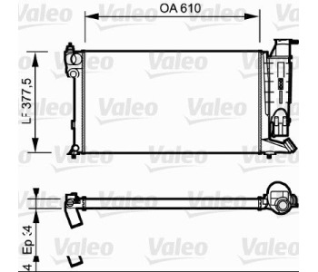 Радиатор, охлаждане на двигателя VALEO 730985 за CITROEN ZX (N2) от 1991 до 1997