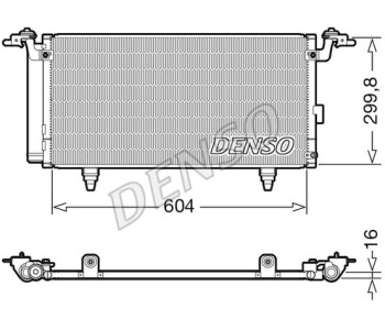 Кондензатор, климатизация DENSO DCN37004 за DACIA LOGAN II седан от 2012 до 2020