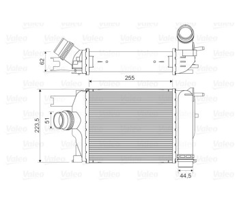 Интеркулер (охладител за въздуха на турбината) VALEO 818609 за DACIA LOGAN II седан от 2012 до 2020