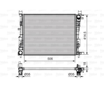 Радиатор, охлаждане на двигателя VALEO 735634 за RENAULT CAPTUR (J5_) от 2013