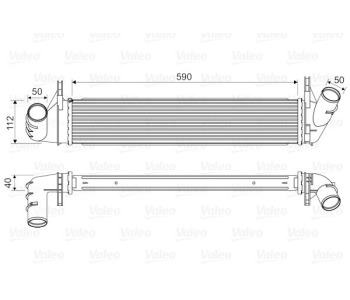 Интеркулер (охладител за въздуха на турбината) VALEO 818678 за DACIA LOGAN I (LS) седан от 2004 до 2012