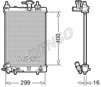 Радиатор, охлаждане на двигателя DENSO DRM37001 за DACIA LOGAN I (FS) товарен от 2009 до 2012
