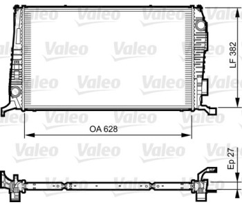 Радиатор, охлаждане на двигателя VALEO 735279 за DACIA DUSTER товарен от 2011