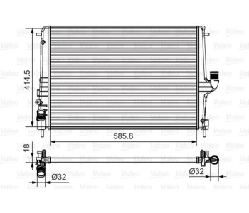 Радиатор, охлаждане на двигателя VALEO 735635 за DACIA DUSTER (HS_) от 2010 до 2018