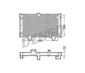 Радиатор, охлаждане на двигателя DENSO DRM23014 за RENAULT THALIA/SYMBOL I (LB0/1/2_) от 1998 до 2008