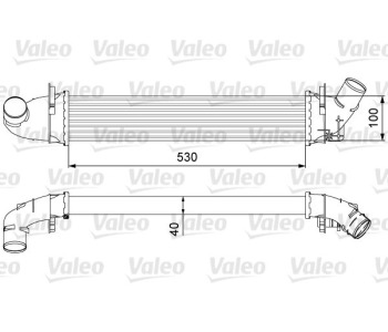 Интеркулер (охладител за въздуха на турбината) VALEO 818544 за DACIA LOGAN I (LS) седан от 2004 до 2012