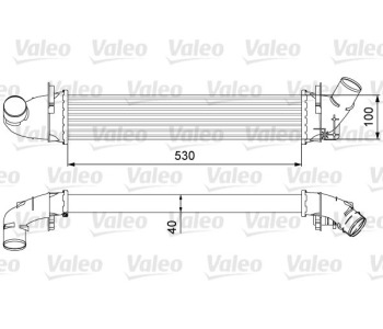 Интеркулер (охладител за въздуха на турбината) VALEO 818544 за DACIA LOGAN I (US) пикап от 2008