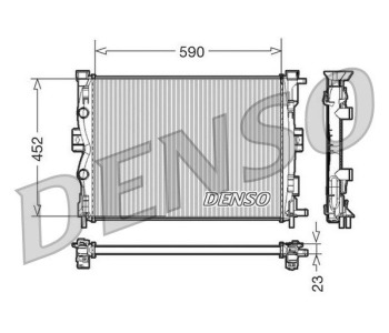 Радиатор, охлаждане на двигателя DENSO DRM23110 за DACIA LOGAN I (US) пикап от 2008