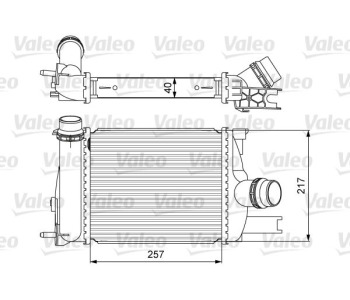 Интеркулер (охладител за въздуха на турбината) VALEO 818622 за DACIA LOGAN II седан от 2012 до 2020