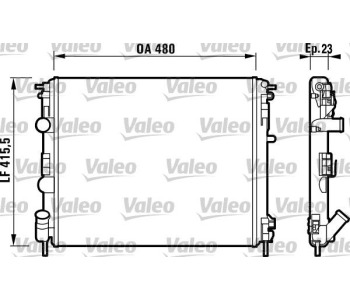 Радиатор, охлаждане на двигателя VALEO 732721 за DACIA SOLENZA (B41) от 2003