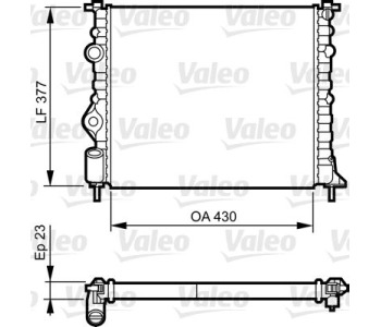 Радиатор, охлаждане на двигателя VALEO 731378 за DACIA SOLENZA (B41) от 2003