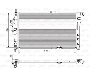 Радиатор, охлаждане на двигателя VALEO 734766 за DAEWOO ESPERO (KLEJ) от 1991 до 1999