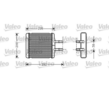 Топлообменник, отопление на вътрешното пространство VALEO 812335 за DAEWOO LANOS (KLAT) от 1997 до 2004