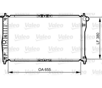 Радиатор, охлаждане на двигателя VALEO 734252 за DAEWOO NUBIRA (KLAJ) седан от 1997 до 2003