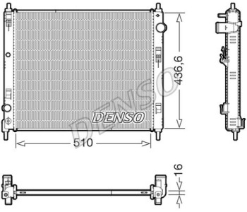 Радиатор, охлаждане на двигателя DENSO DRM47029 за SUZUKI ALTO (HA12, HA23) от 1997 до 2004