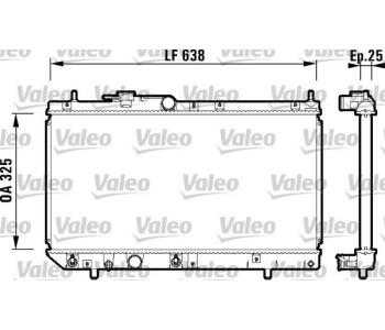 Радиатор, охлаждане на двигателя VALEO 734103 за DAIHATSU APPLAUSE I (A101, A111) от 1989 до 1997