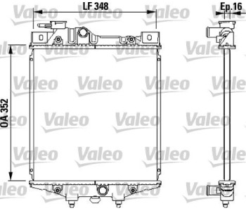 Радиатор, охлаждане на двигателя VALEO 731020 за DAIHATSU CHARADE III (G100, G101, G102) от 1987 до 1993