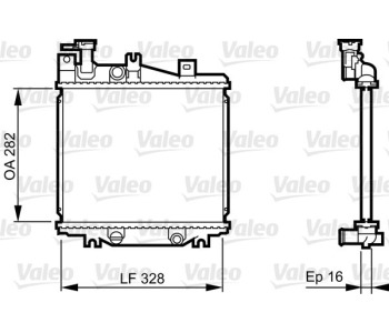 Радиатор, охлаждане на двигателя VALEO 731625 за DAIHATSU CUORE I (L55, L60) от 1980 до 1985